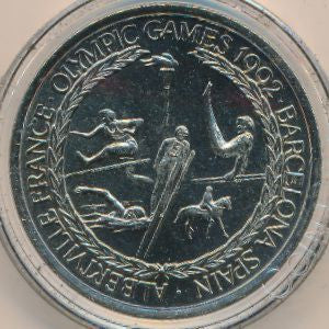 Turks i Caicos 5 Koron 1992  XXV Letnie i XVI Zimowe Igrzyska Olimpijskie