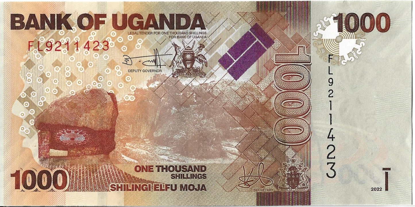 Uganda 1 000 Szyling 2022 - UNC