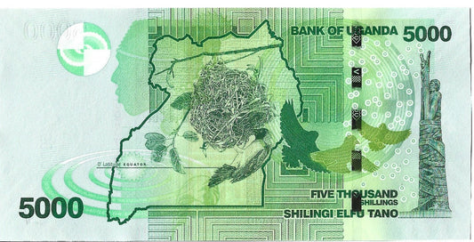 Uganda 5 000 Szyling 2019 - UNC