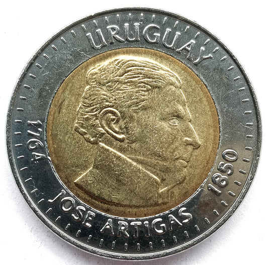 Urugwaj 10 Peso 2000 150 rok śmierci generała José Artigasa