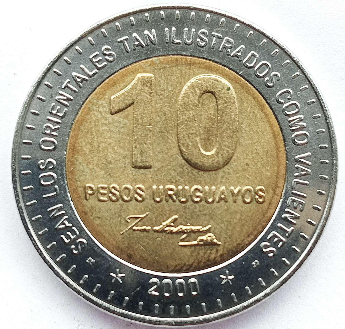Urugwaj 10 Peso 2000 150 rok śmierci generała José Artigasa
