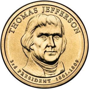 USA 1 Dolar 2007 3 prezydent Thomas Jefferson 1801-1809