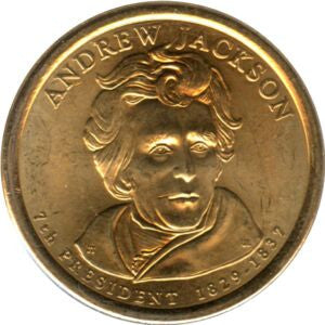 USA 1 Dolar 2008 7  Prezydent USA - Andrew Jackson (1829-1837)