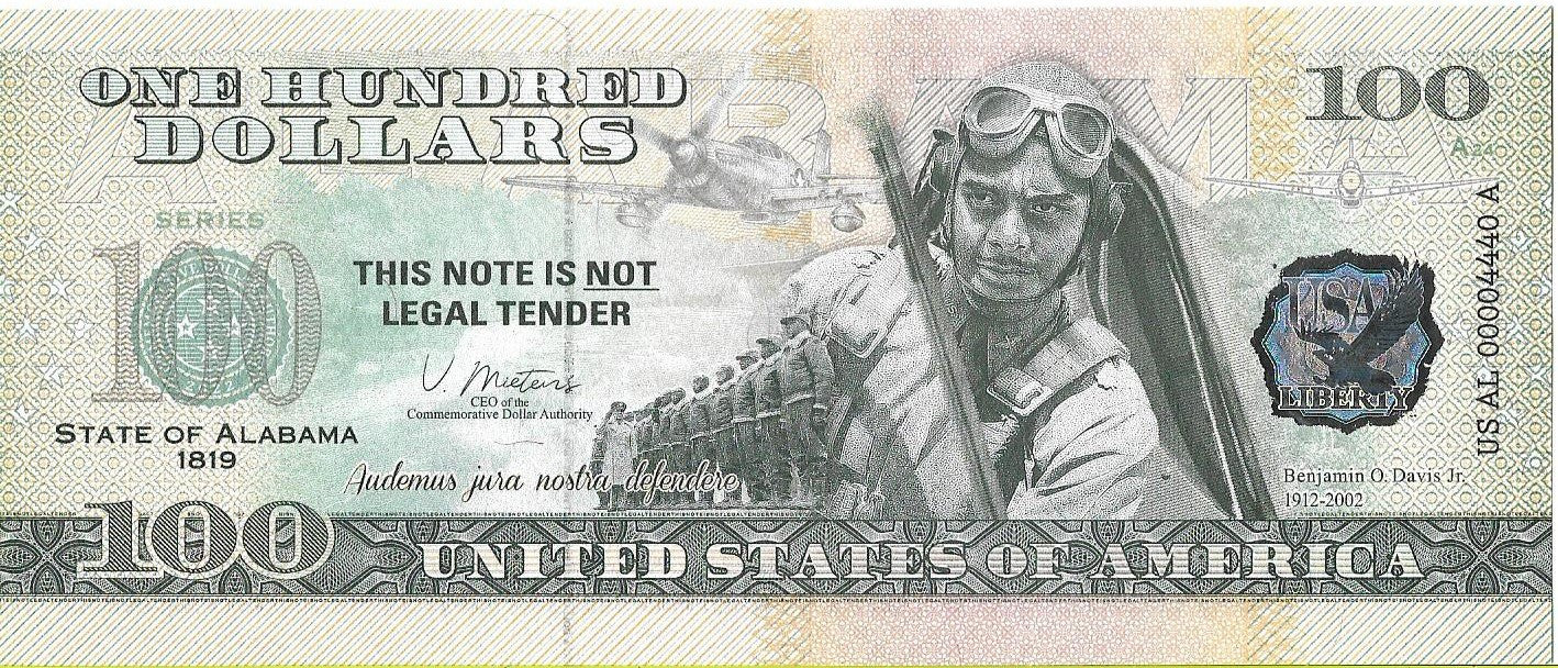 USA 100 Dolarów 2022 Alabama Commemorative Dollar