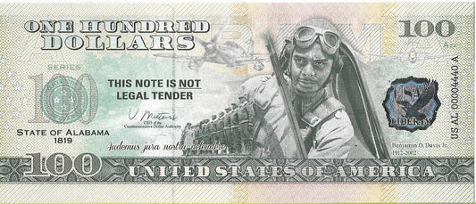 USA 100 Dolarów 2022 Alabama Commemorative Dollar