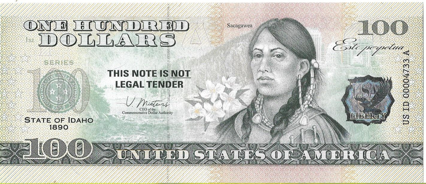 USA 100 Dolarów 2022 Idaho Commemorative Dollar