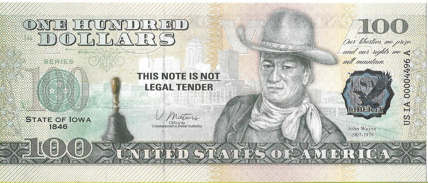 USA 100 Dolarów 2022 Iowa Commemorative Dollar