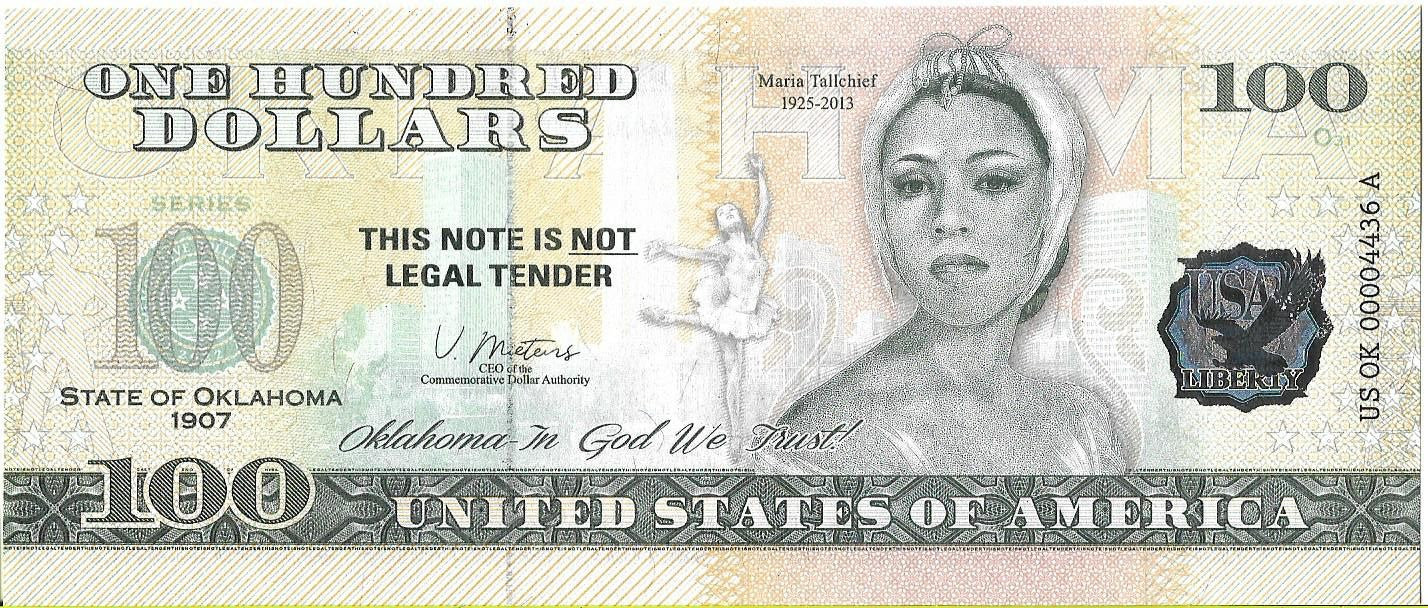 USA 100 Dolarów 2022 Oklahoma Commemorative Dollar