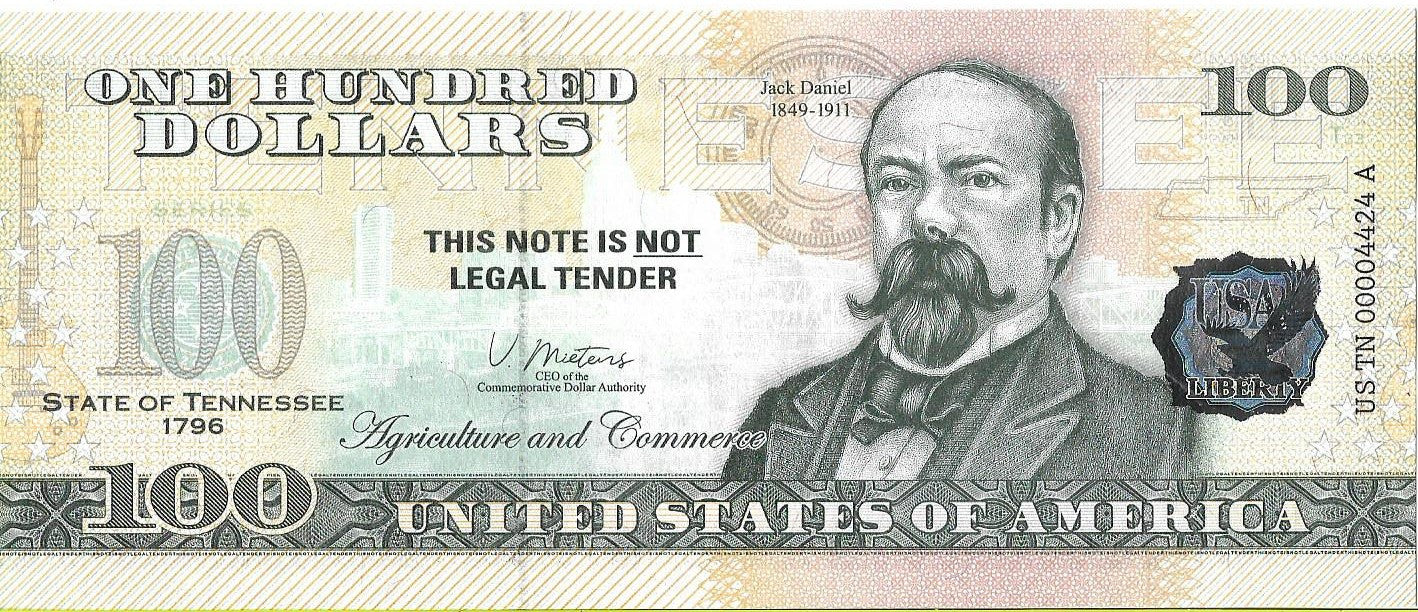 USA 100 Dolarów 2022 Tennessee Commemorative Dollar