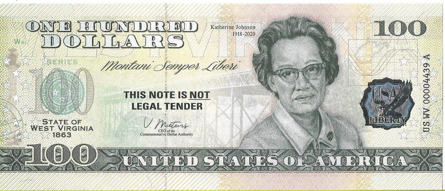 USA 100 Dolarów 2022 West Virginia Commemorative Dollar