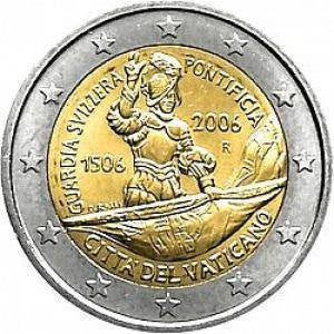 Watykan 2 euro 2006 500-lecie Gwardii Szwajcarskiej