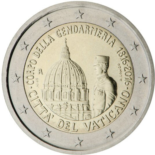 Watykan 2 euro 2016 200 rocznica istnienia Gwardii Szwajcarskiej w Watykanie