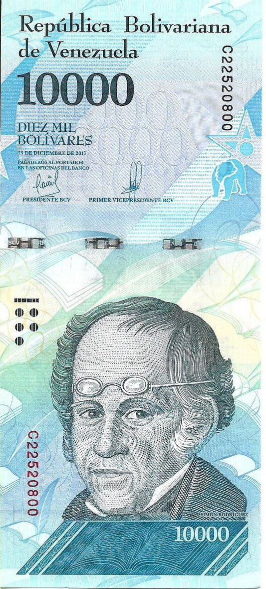 Wenezuela 10 000 Bolivar 2017 - UNC