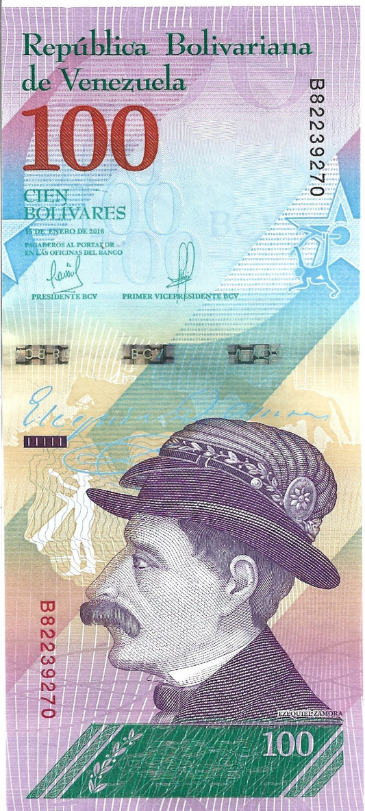 Wenezuela 100 Bolivar 2018 - UNC -I