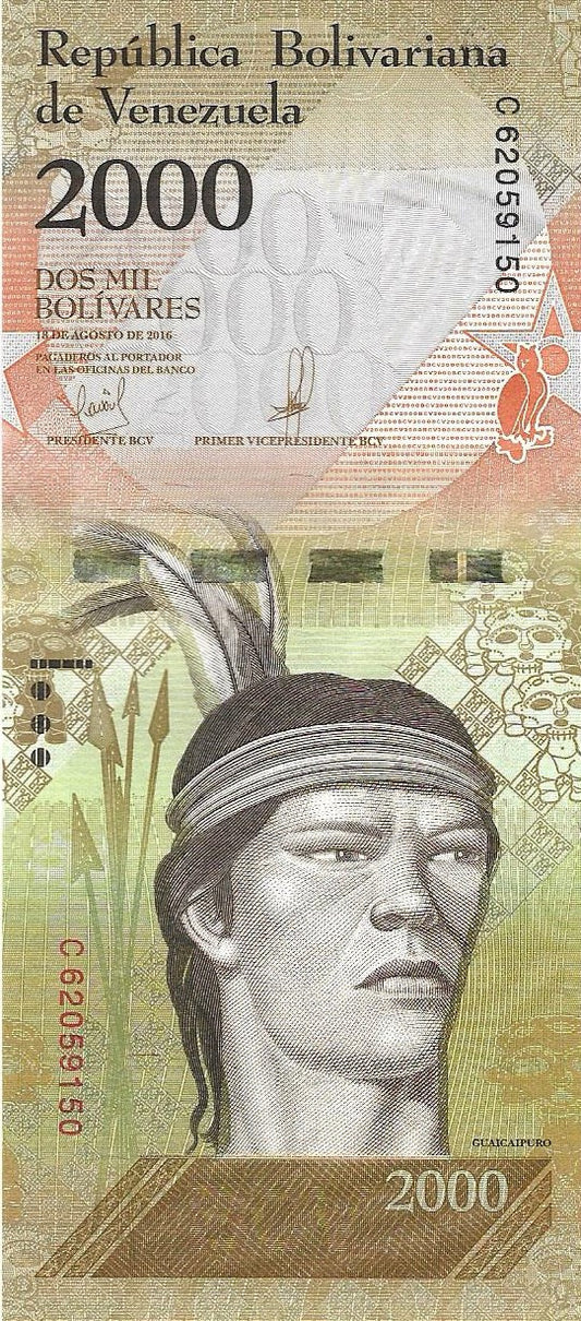 Wenezuela 2000 Bolivar 2016 - UNC