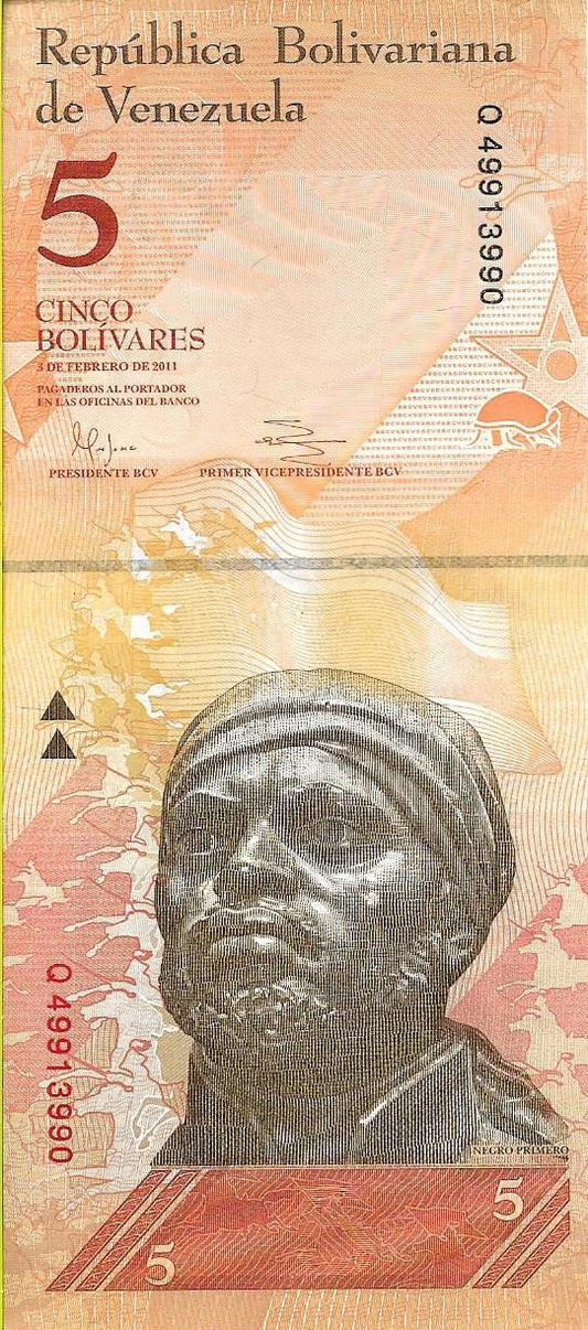 Wenezuela 5 Bolivar 2011 - UNC