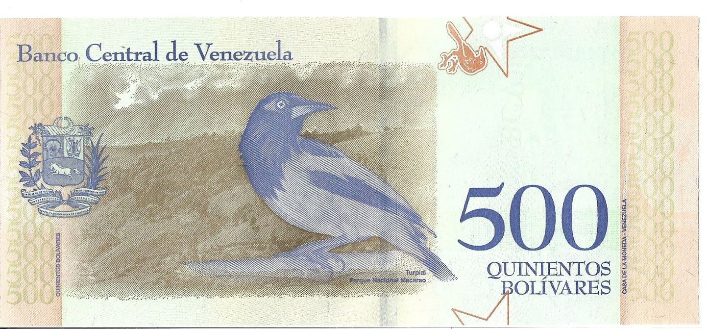 Wenezuela 500 Bolivar 2018 - UNC
