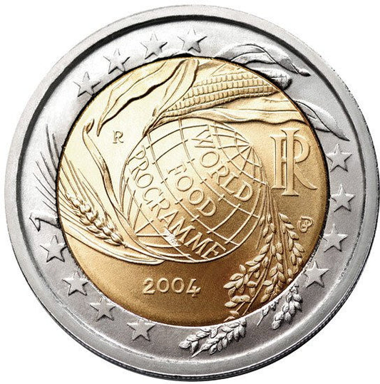 Włochy 2 euro 2004 5 dekada Światowego Programu Żywnościowego