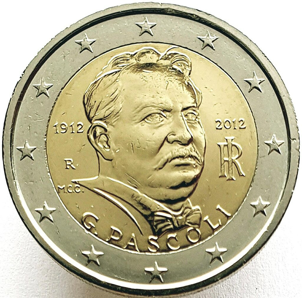Włochy 2 euro 2012 100 rocznica śmierci Giovanniego Pascolego