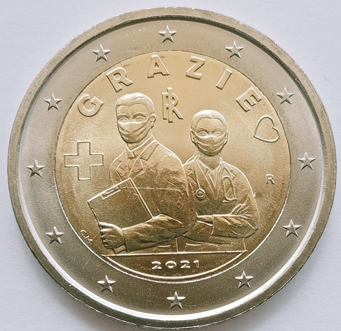 Włochy 2 euro 2021 W podziękowaniu dla pracowników ochrony zdrowia