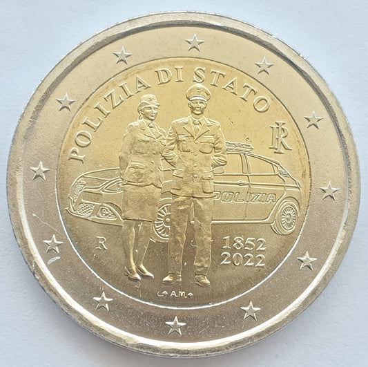 Włochy 2 euro 2022 170-lecie Policji Państwowej Włoch