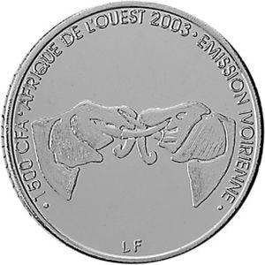 Wybrzeże Kości Słoniowej 150 CFA - Franków 2003