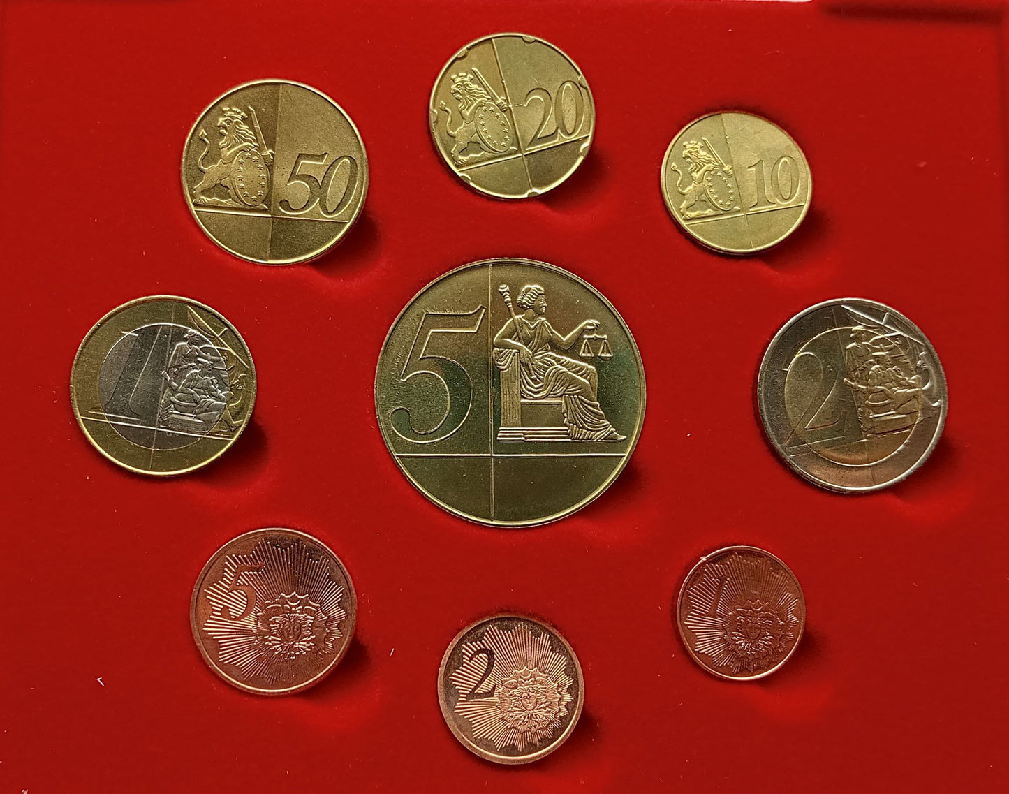 Wyspa Man zestaw euro i eurocent (wzór) 2004