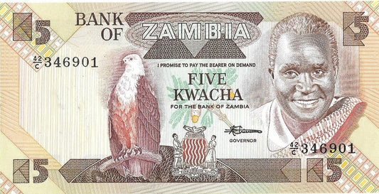 Zambia 5 Kwacha 1986 - UNC